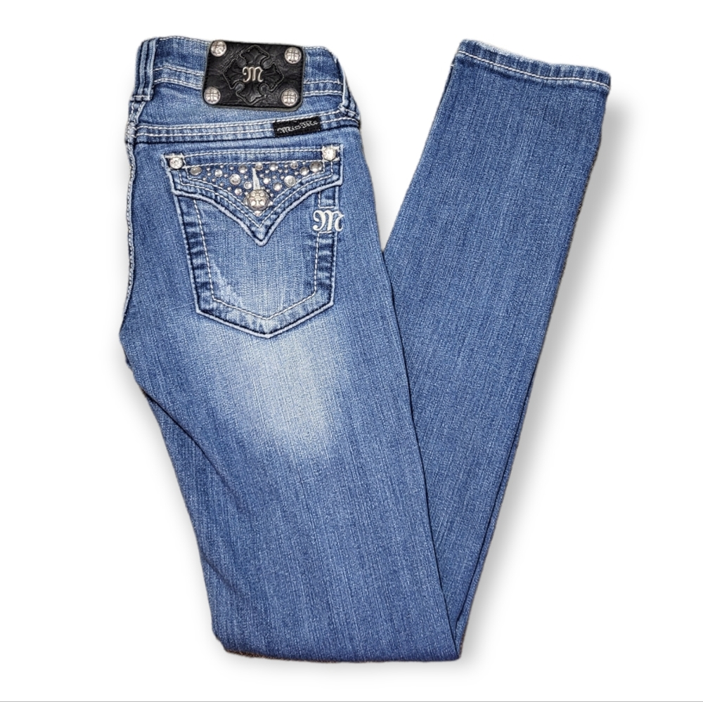 Miss Me Embellished Studded Skinny Jeans 26